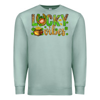 Seafoam St. Patricks day lucky vibes Premium Sweatshirt - BundleAndBundleShop