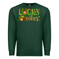Sports Green St. Patricks day lucky vibes Premium Sweatshirt - BundleAndBundleShop