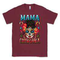 Burgundy mama chingona Classic Tee - BundleAndBundleShop