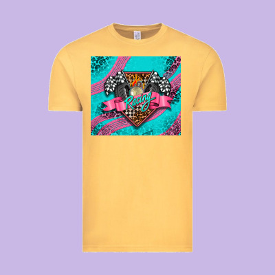 Racing Pink Vintage Tee Designed By Adodesignshop