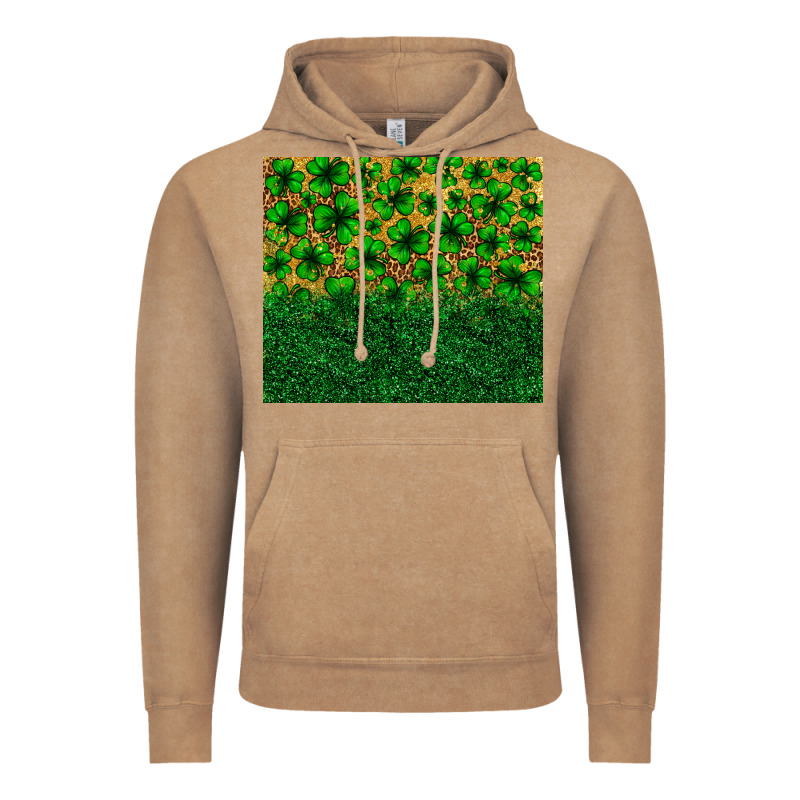 St. Patrick's Day Shamrock Leopard  Tumbler Vintage Hoodie by Neo Western | Teevron