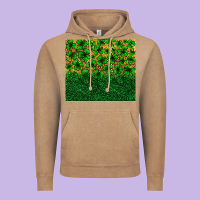 St. Patrick's Day Shamrock Leopard  Tumbler Vintage Hoodie Designed By Neo Western