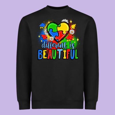 Different Is Beautiful Heavyweight Sweatshirt Designed By Jahusdesignshop