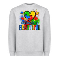 Heather Grey different is beautiful Heavyweight Sweatshirt - JahusDesignShop
