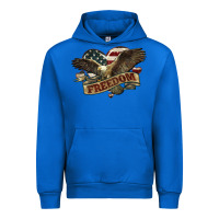 Cobalt Freedom America Eagle 4th of july Urban Hoodie - HowdyJamesFarm