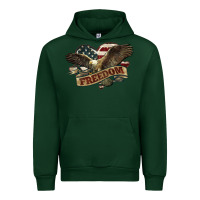 Forest Green Freedom America Eagle 4th of july Urban Hoodie - HowdyJamesFarm