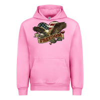 Fuchsia Pink Freedom America Eagle 4th of july Urban Hoodie - HowdyJamesFarm