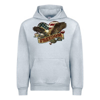 Heather Grey Freedom America Eagle 4th of july Urban Hoodie - HowdyJamesFarm