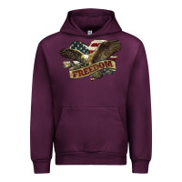 Mauve Wine Freedom America Eagle 4th of july Urban Hoodie - HowdyJamesFarm