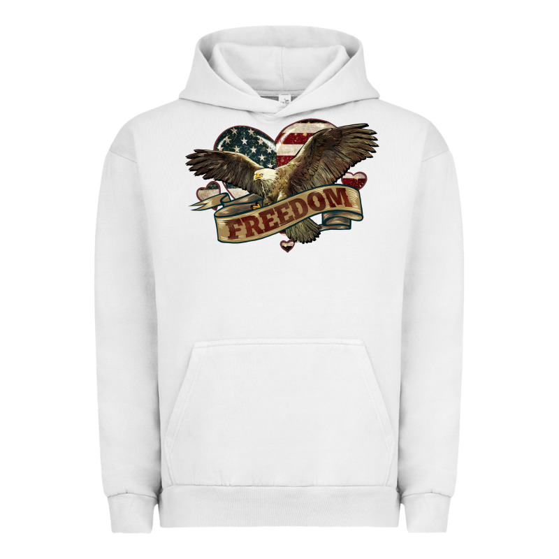 Freedom America Eagle 4th Of July Urban Hoodie by HowdyJamesFarm | Teevron