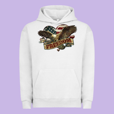 Freedom America Eagle 4th Of July Urban Hoodie Designed By Howdyjamesfarm