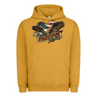 Pigment Peanut Butter Freedom America Eagle 4th of july Urban Hoodie - HowdyJamesFarm