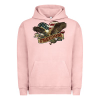 Pigment Salmon Freedom America Eagle 4th of july Urban Hoodie - HowdyJamesFarm