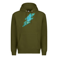 Army Green Turquoise Lightning Premium Hoodie - Bettercallsaul
