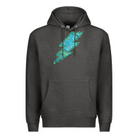Charcoal Heather Turquoise Lightning Premium Hoodie - Bettercallsaul