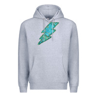 Heather Grey Turquoise Lightning Premium Hoodie - Bettercallsaul
