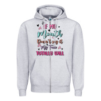 Heather Grey if my mouth doesn't say it my face totally will Zipper Hoodie - MaliasSmallBusiness