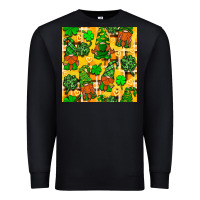 Black St. Patricks gnomies seamless pattern Premium Sweatshirt - BundleAndBundleShop