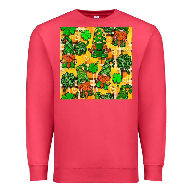 St. Patricks Gnomies Seamless Pattern Premium Sweatshirt by BundleAndBundleShop | Teevron