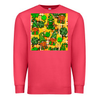 Cardinal St. Patricks gnomies seamless pattern Premium Sweatshirt - BundleAndBundleShop