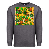 Charcoal Heather St. Patricks gnomies seamless pattern Premium Sweatshirt - BundleAndBundleShop