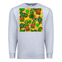 Heather Grey St. Patricks gnomies seamless pattern Premium Sweatshirt - BundleAndBundleShop