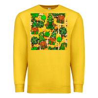Lemon St. Patricks gnomies seamless pattern Premium Sweatshirt - BundleAndBundleShop