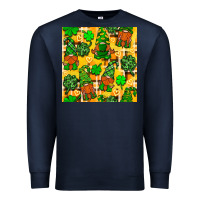 Navy St. Patricks gnomies seamless pattern Premium Sweatshirt - BundleAndBundleShop