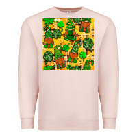 Pale Pink St. Patricks gnomies seamless pattern Premium Sweatshirt - BundleAndBundleShop