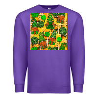 Purple St. Patricks gnomies seamless pattern Premium Sweatshirt - BundleAndBundleShop