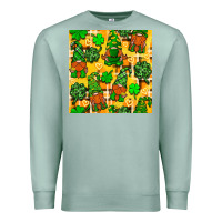 Seafoam St. Patricks gnomies seamless pattern Premium Sweatshirt - BundleAndBundleShop