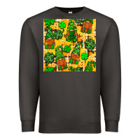 Smoke St. Patricks gnomies seamless pattern Premium Sweatshirt - BundleAndBundleShop