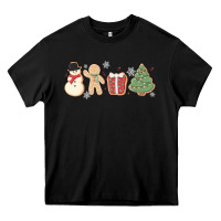 Black christmas gingerbread cookies Heavy Core Tee - MaliasSmallBusiness