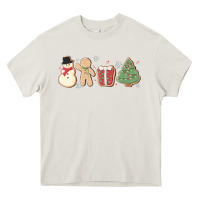 Cream christmas gingerbread cookies Heavy Core Tee - MaliasSmallBusiness