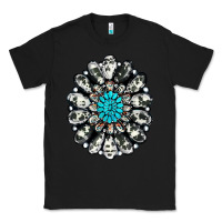 Black cowhide aztec gemstone Classic Tee - RanaPortraitStore