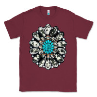 Burgundy cowhide aztec gemstone Classic Tee - RanaPortraitStore
