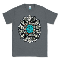 Charcoal Heather cowhide aztec gemstone Classic Tee - RanaPortraitStore