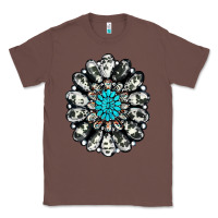 Chestnut cowhide aztec gemstone Classic Tee - RanaPortraitStore
