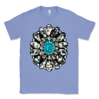 Colony Blue cowhide aztec gemstone Classic Tee - RanaPortraitStore