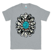 Heather Grey cowhide aztec gemstone Classic Tee - RanaPortraitStore