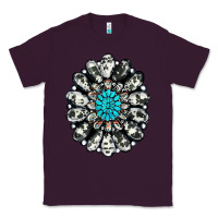 Plum cowhide aztec gemstone Classic Tee - RanaPortraitStore