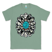 Sage cowhide aztec gemstone Classic Tee - RanaPortraitStore
