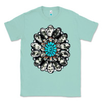 Seafoam cowhide aztec gemstone Classic Tee - RanaPortraitStore