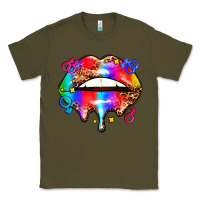Army Green pride lips Classic Tee - AdoDesignShop