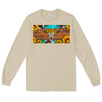 Mushroom longhorn bull skull license plate Long Sleeve Tee - Artiststas