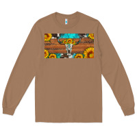 Toasted Coconut longhorn bull skull license plate Long Sleeve Tee - Artiststas