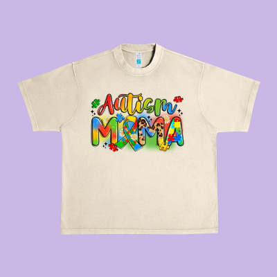 Autism Mama Urban Heavy Tee Designed By Artiststas