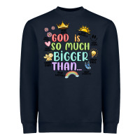 Navy god is bigger Heavyweight Sweatshirt - JahusDesignShop