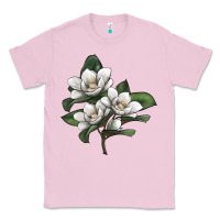 Bubblegum Pink Magnolia Flower Illustration Classic Tee - LillyAllenDesigns