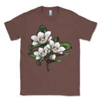 Chestnut Magnolia Flower Illustration Classic Tee - LillyAllenDesigns